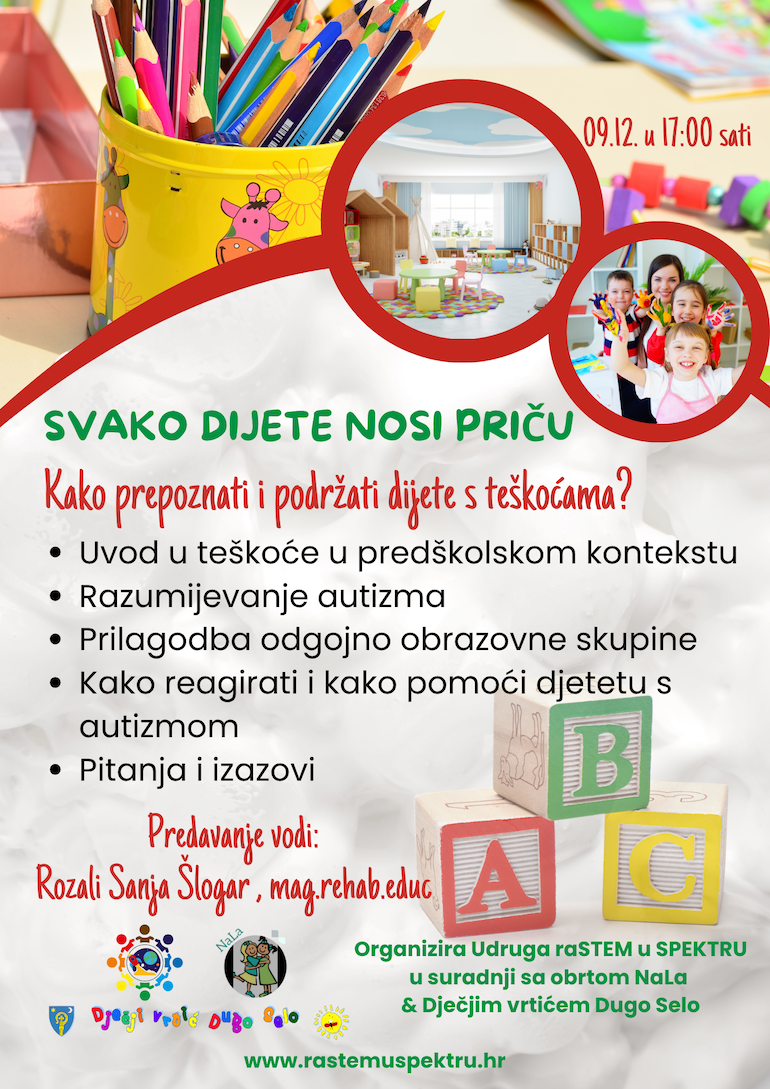 Svako dijete nosi svoju priču… predavanje za odgojno-obrazovne djelatnike