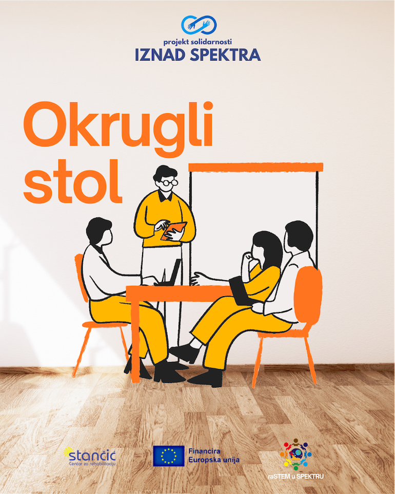 Okrugli stol u udruzi. Projekt: “IZNAD SPEKTRA” (EU) – solidarnost u zajednici